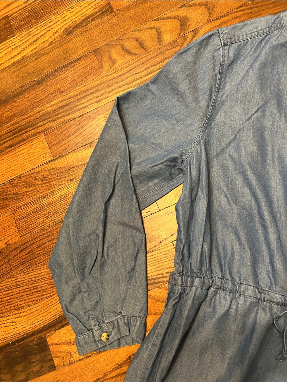 C&C California Light Blue Denim Shirt Dress - Picture 3 of 12